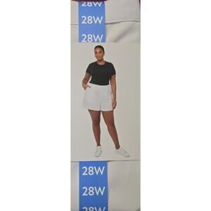 Remi Bader Trouser Shorts High Rise Pleated 4 Pocket Black White Women’s 26-28
